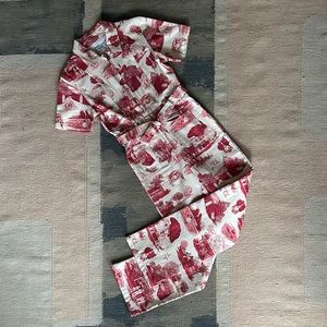 NWT RACHEL ANTONOFF SAL JUMPSUIT Size 6 in Red Tony’s Toile Print